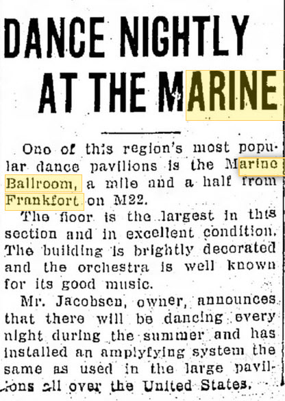 Marine Ballroom - June 28 1930 Article (newer photo)